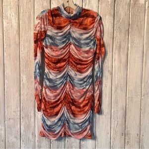 Wild Fable Multicolor Ruched Women's Dress